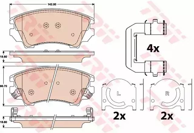Колодки передні GDB1783 TRW