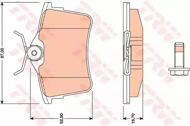 Задні дискові колодки GDB1799 TRW