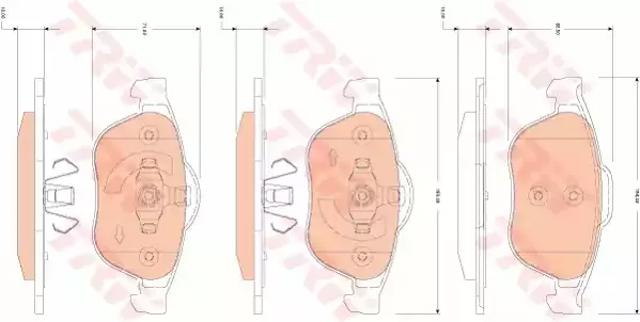 Передні гальмівні колодки GDB1823 TRW