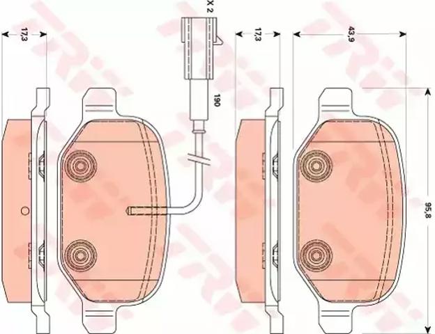 Колодки гальмові задні, дискові GDB1881 TRW