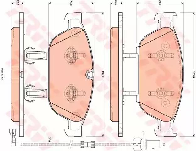 Гальмівні колодки GDB1897 TRW