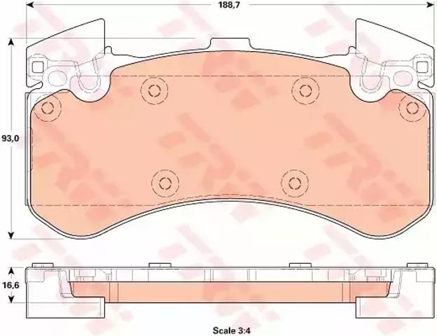 Передні гальмівні колодки GDB1911 TRW