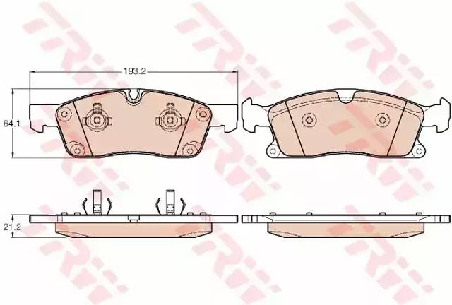 Колодки гальмівні дискові комплект GDB1946 TRW