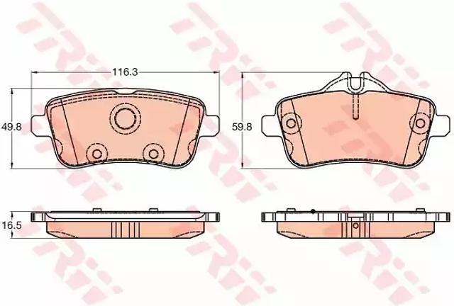 Колодки на гальмо задній дисковий GDB1947 TRW