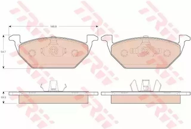 Тормозні колодки GDB1984 TRW