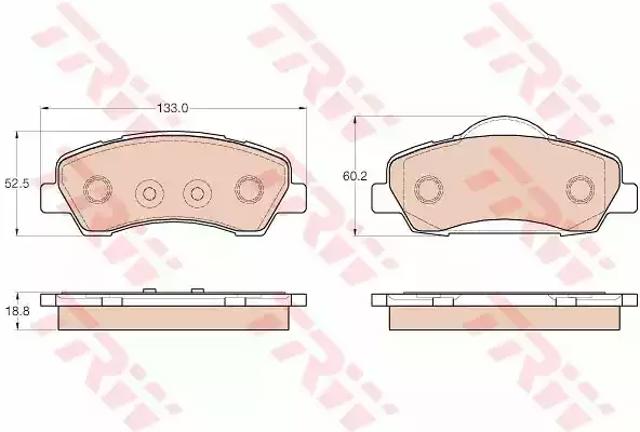 Колодки передні GDB1992 TRW