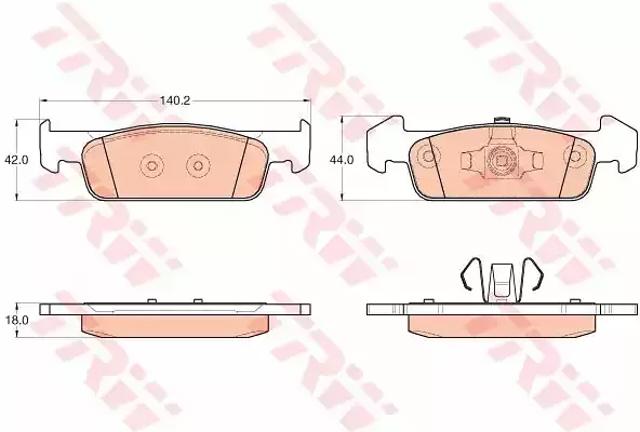 Колодки передні GDB2018 TRW