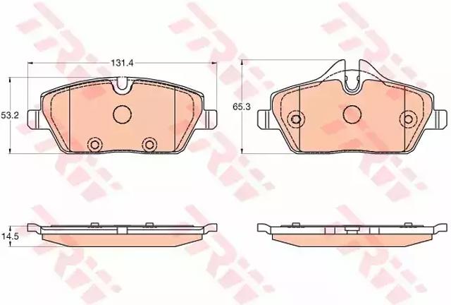 Колодки гальмівні передні, дискові GDB2038 TRW