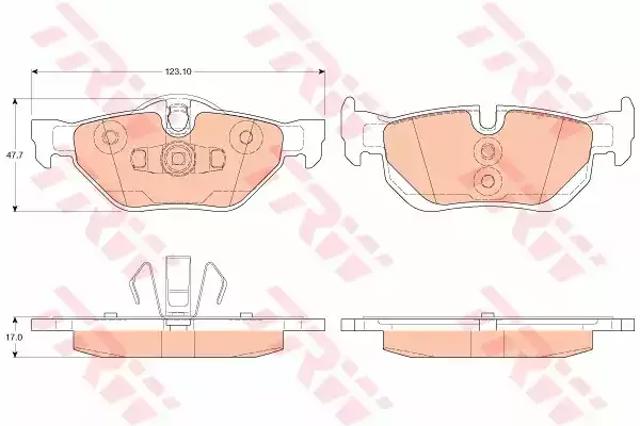Задні дискові колодки GDB2050 TRW