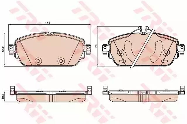 Колодки передні GDB2070 TRW