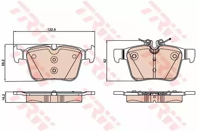 Колодки гальмові задні, дискові GDB2071 TRW