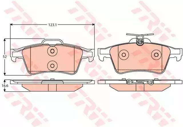 Колодки гальмові задні, дискові GDB2086 TRW