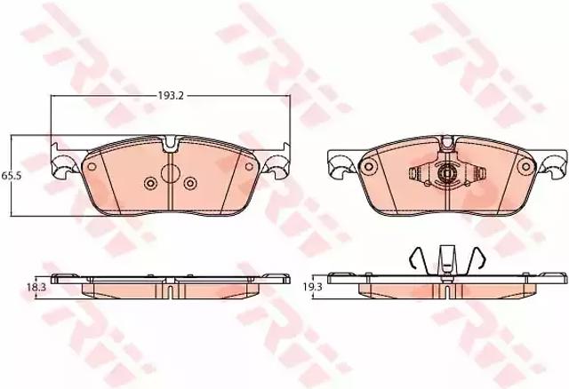 Гальмівні колодки GDB2100 TRW