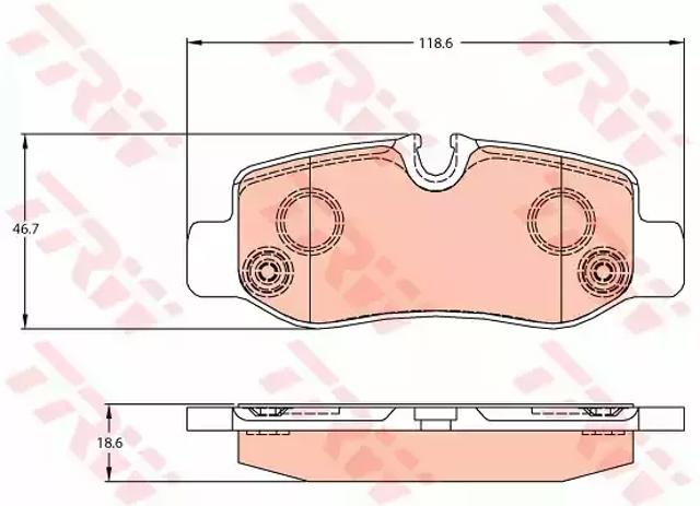 Колодки на гальмо задній дисковий GDB2102 TRW