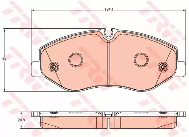Колодки передні GDB2103 TRW