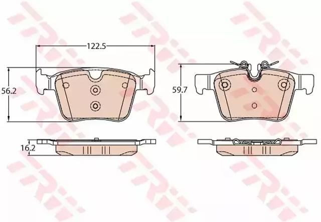 Задні колодки GDB2110 TRW