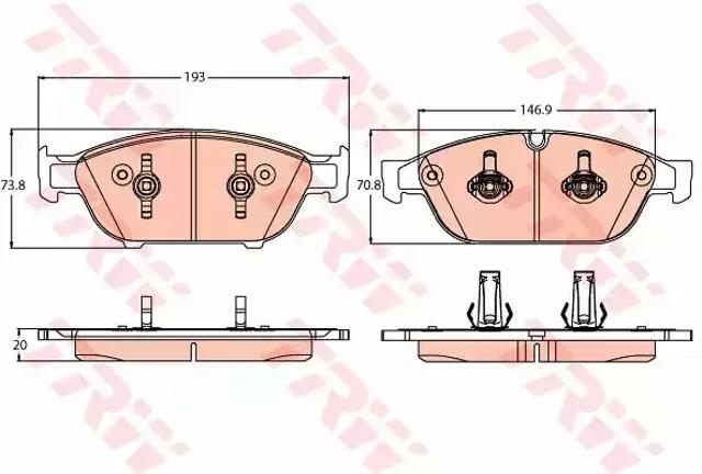 Колодки передні GDB2113 TRW