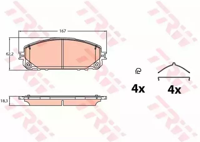 Гальмівні колодки GDB2142 TRW