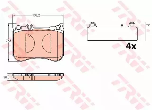 Гальмівні колодки GDB2144 TRW