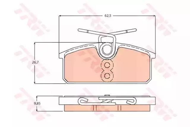 Задні колодки GDB2166 TRW