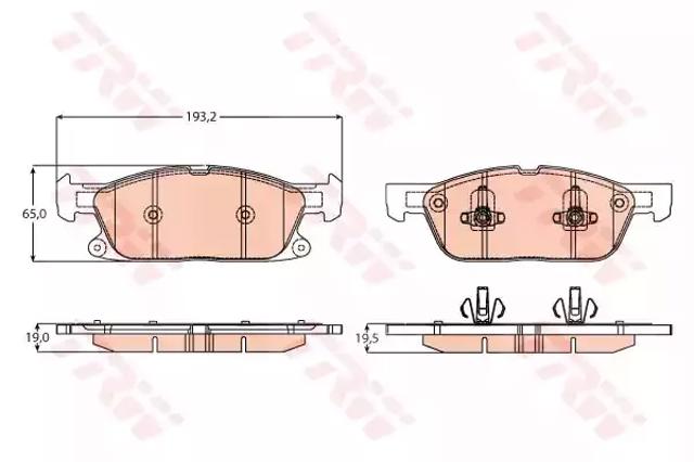 Колодки гальмівні передні, дискові GDB2167 TRW