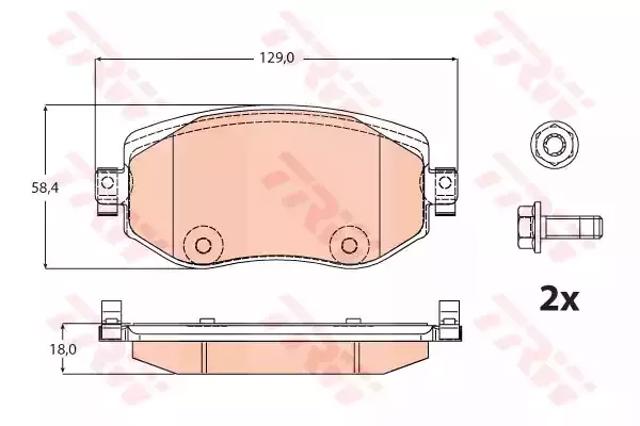 Колодки передні GDB2175 TRW