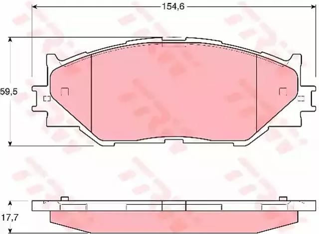Гальмівні колодки GDB3410 TRW