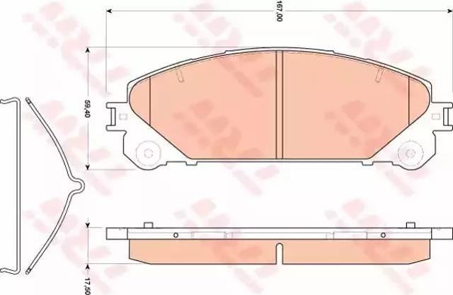 Гальмівні колодки GDB3484 TRW