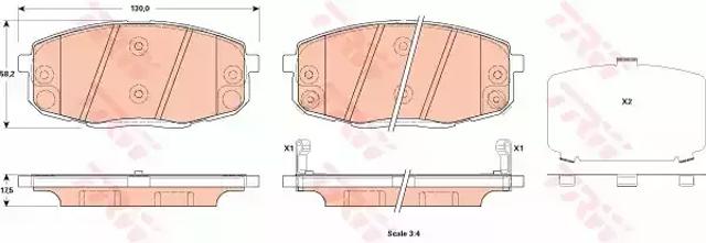 Тормозні колодки GDB3523 TRW