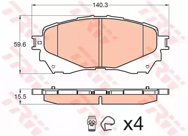 Колодки гальмівні передні, дискові GDB3580 TRW