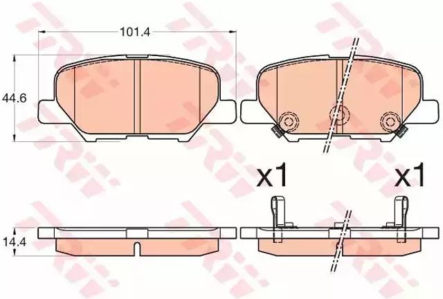 Задні колодки GDB3583 TRW