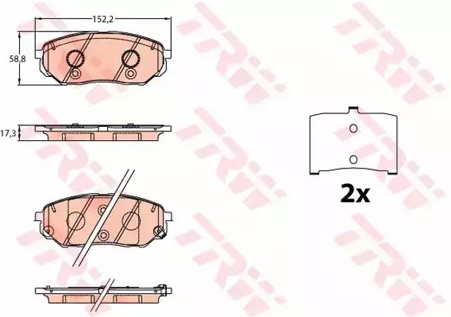 Колодки передні GDB3638 TRW
