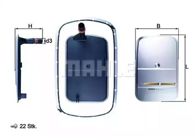 Масло і фільтр в коробку автомат  HX165KIT MAHLE