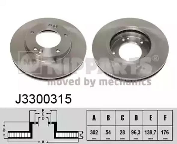 Гальмо дискове переднє J3300315 NIPPARTS