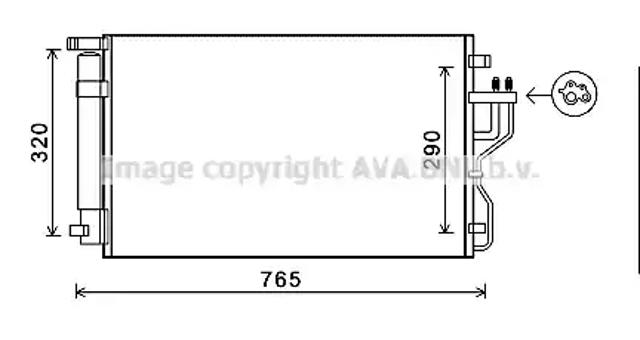 Конденсатор системи охолодження системи KA5153D AVA