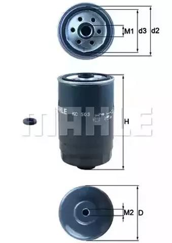 Фільтр палива KC503D MAHLE