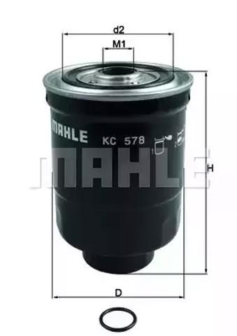 Фільтр тонкого очищення палива KC578D MAHLE