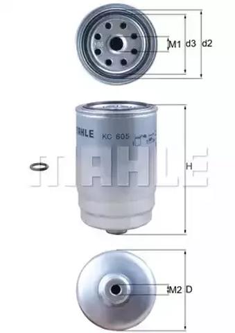 Фільтр палива KC605D MAHLE