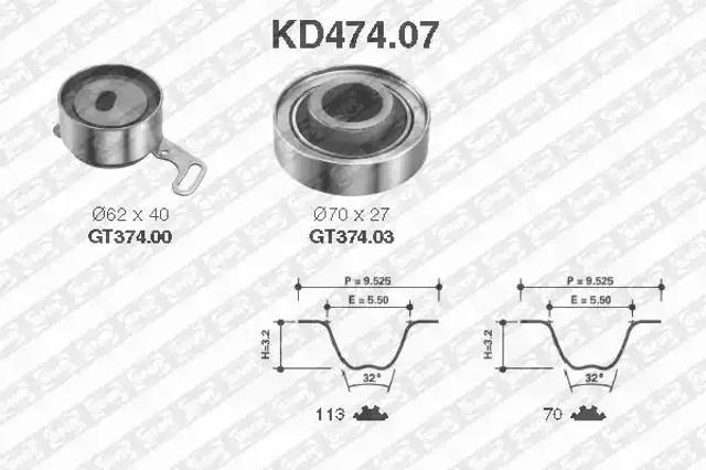 Комплект ГРМ KD47407 SNR