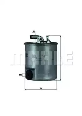 Фільтр палива KL174 MAHLE