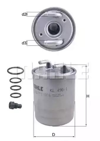 Фільтр тонкого очищення палива KL4901D MAHLE