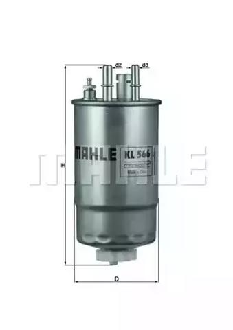 Фільтр-відстійник палива грубої очистки KL566 MAHLE