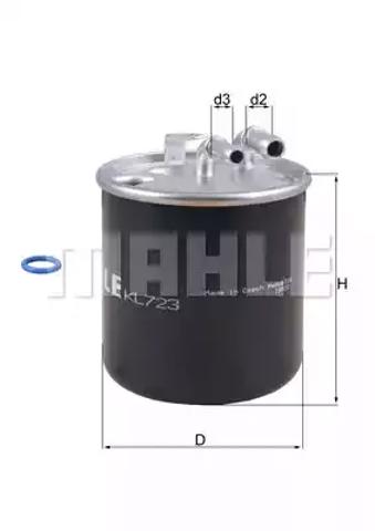 Фільтр паливний KL723D MAHLE