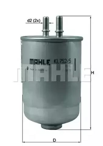 Фільтр-відстійник палива грубої очистки KL7525D MAHLE