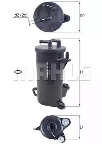 Фільтр паливний KL764D MAHLE