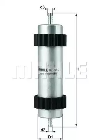 Фільтр тонкого очищення палива KL915 MAHLE