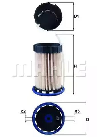 Фільтр паливний KX492 MAHLE