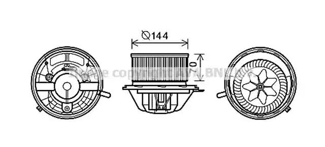 Моторчик пічки MS8607 AVA