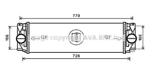Радіатор интеркуллера MSA4582 AVA