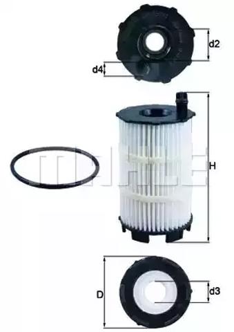 Маслофільтр OX3504D MAHLE